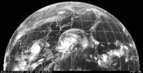 ひまわり7号赤外線画像 2013年10月14日0時から12時